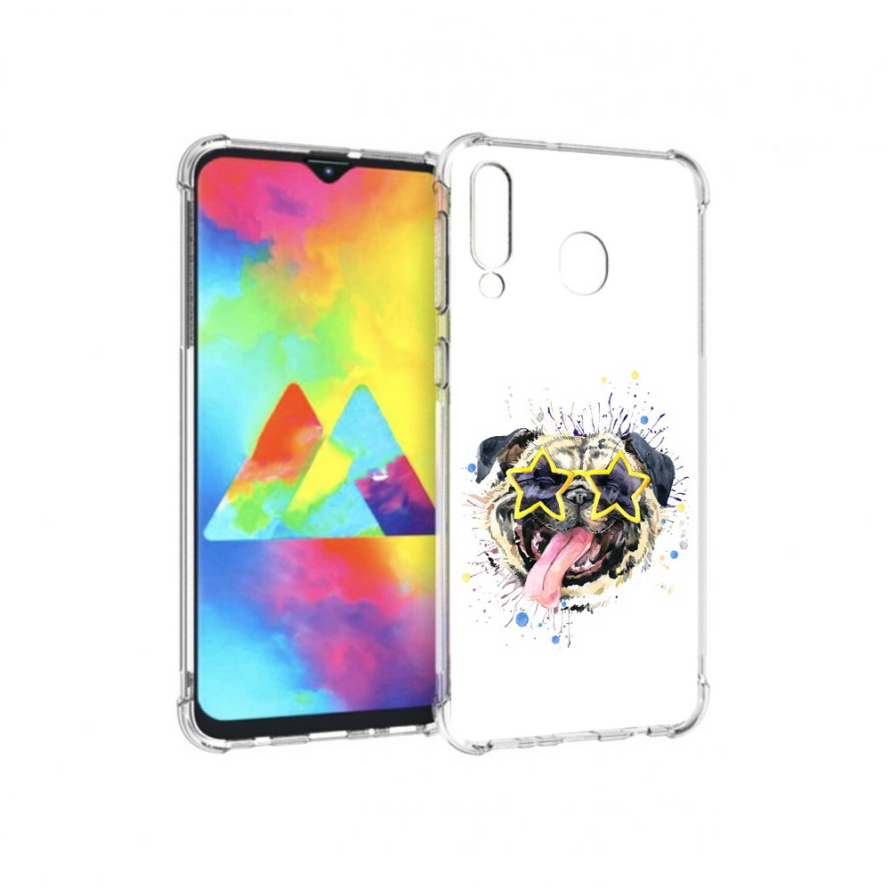 

Чехол MyPads Tocco для Samsung Galaxy M30 мопс боксер (PT138437.525.482), Прозрачный, Tocco