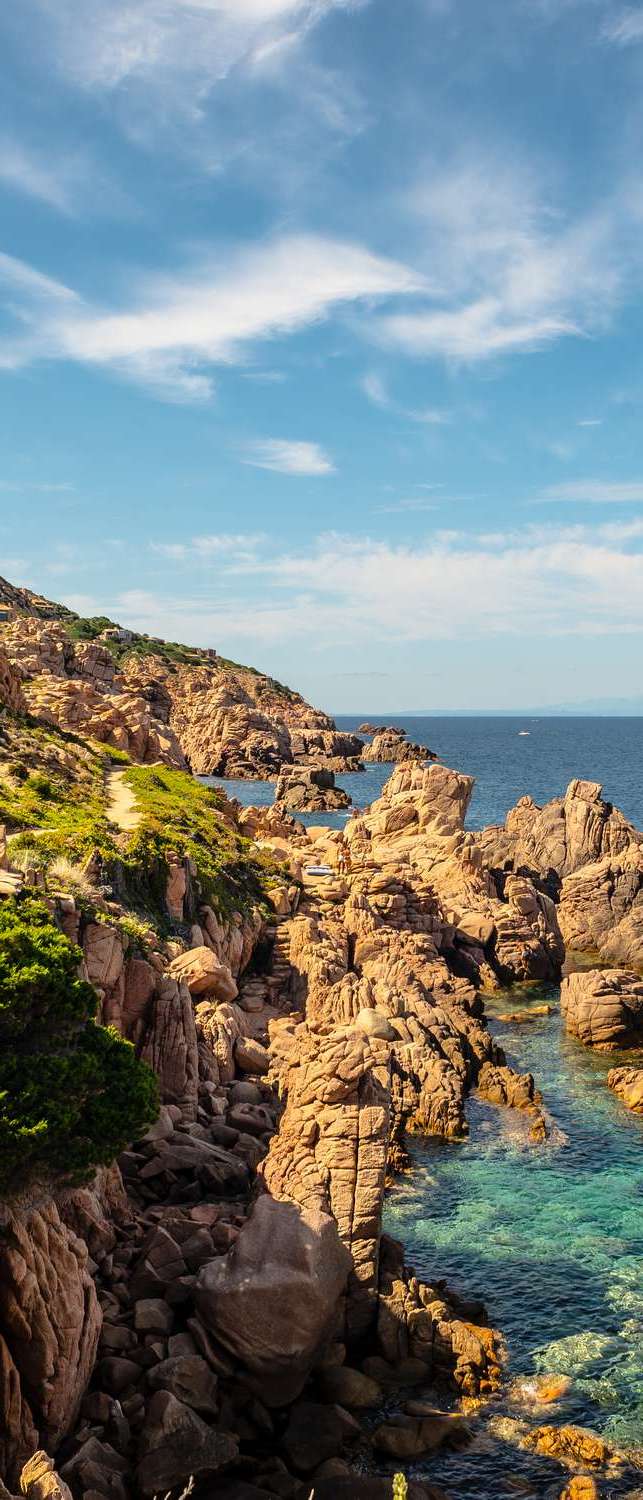 фото Самоклеющиеся фотообои "сардиния, морской пейзаж", 90x210 см, эффект отраженный фотообои.рф