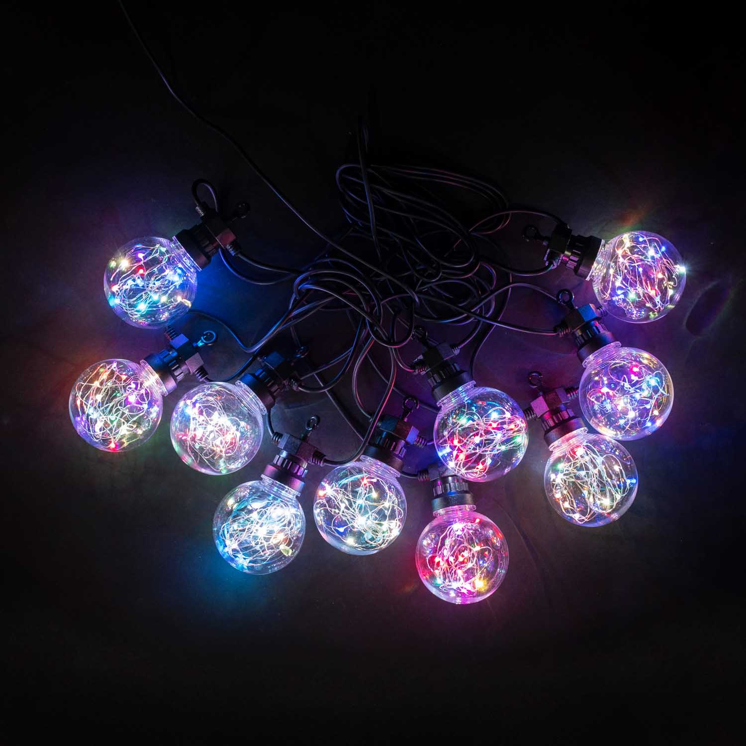 

Световая гирлянда новогодняя Laitcom Роса BLL10R-11-1RGB 5 м разноцветный/RGB, Роса