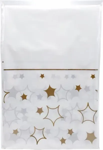 

Скатерть одноразовая С днем рождения полиэтиленовая 120  180 см, Белый