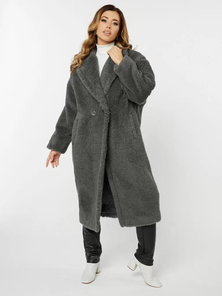 Шуба женская TOM KERLI TKW351WOPL серая 40RU