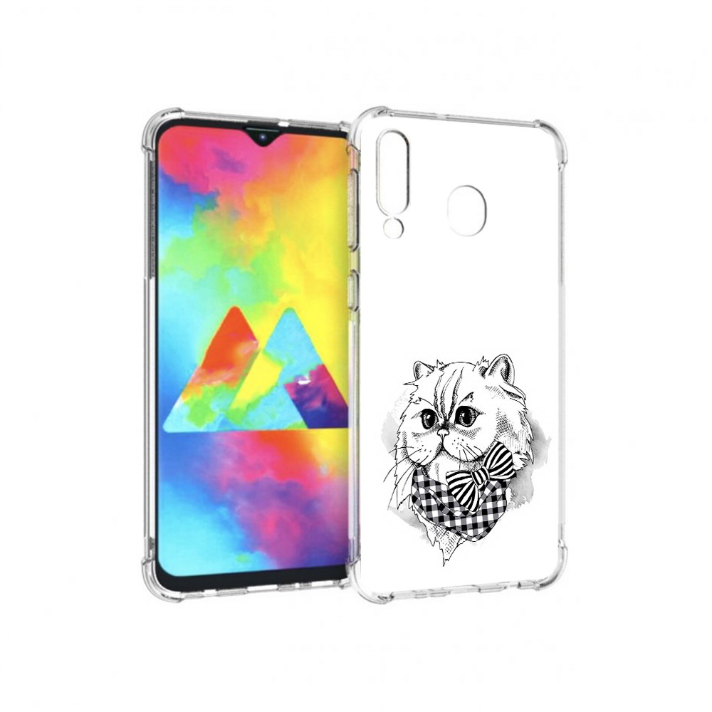

Чехол MyPads Tocco для Samsung Galaxy M30 нарисованная красивая кошечка (PT138437.525.503), Прозрачный, Tocco