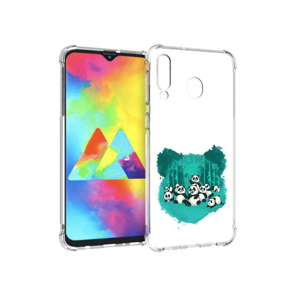 

Чехол MyPads Tocco для Samsung Galaxy M30 нарисованные панды (PT138437.525.508), Прозрачный, Tocco