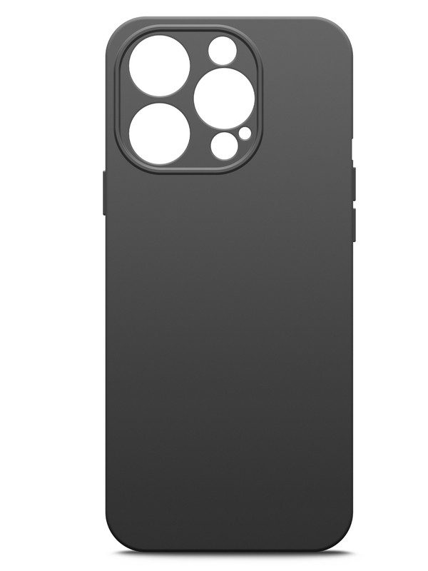 

Чехол для Apple iPhone 15 Pro силиконовый матовый черный, Apple iPhone 15 Pro