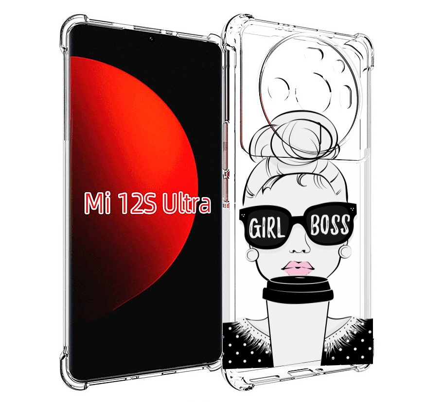 

Чехол MyPads девушка-босс женский для Xiaomi 12S Ultra, Прозрачный, Tocco