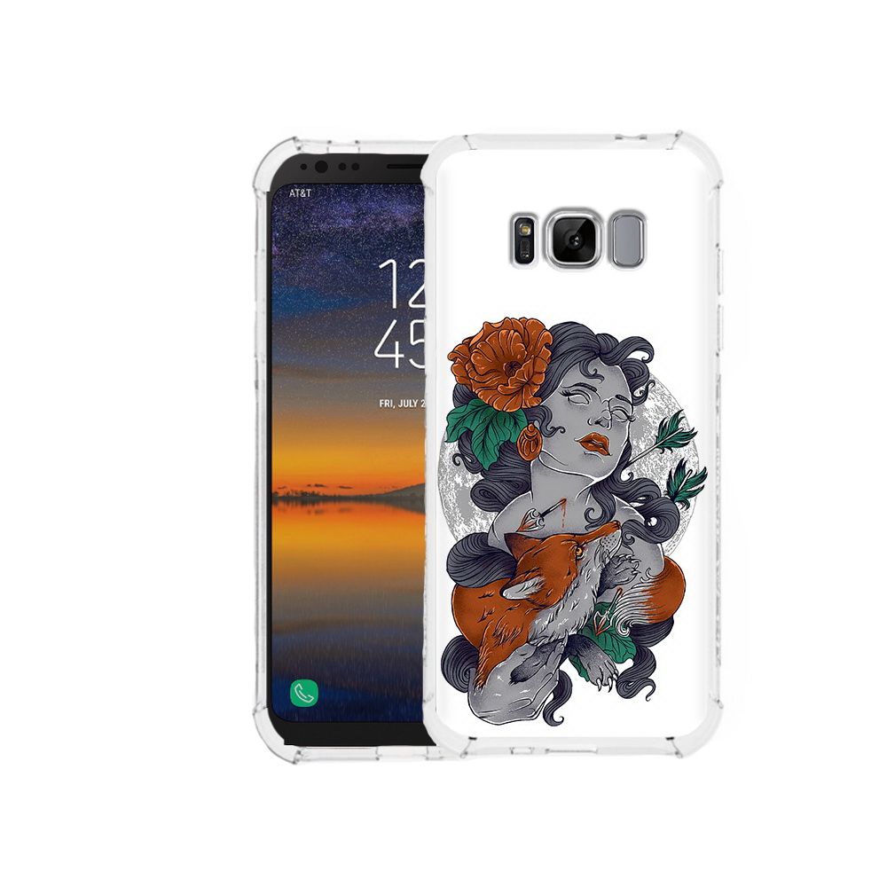 

Чехол MyPads Tocco для Samsung Galaxy S8 темная девушка с лисой (PT107395.590.639), Прозрачный, Tocco
