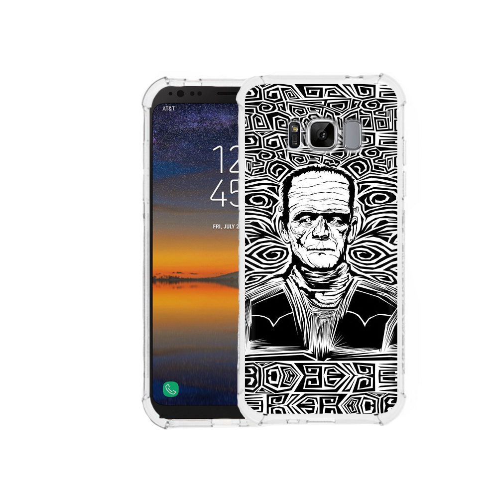 

Чехол MyPads Tocco для Samsung Galaxy S8 франкенштейн черно белый (PT107395.590.661), Прозрачный, Tocco