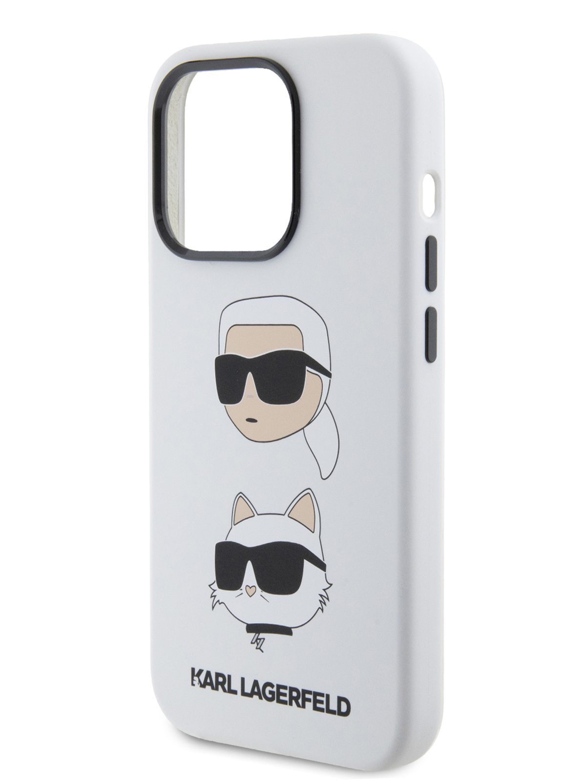 

Чехол Karl Lagerfeld для iPhone 15 Pro Max силиконовый с эффектом Soft touch, белый