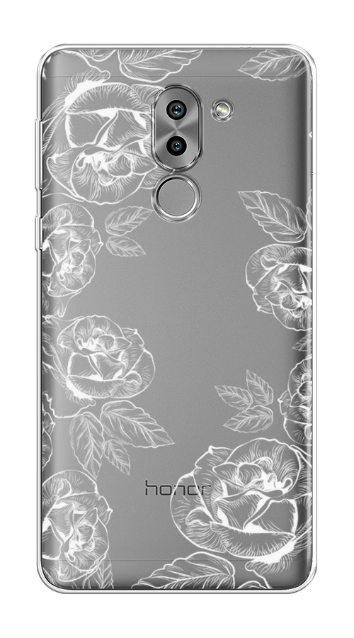 

Чехол на Honor 6X "Розы графика", Черный;серый, 60750-2