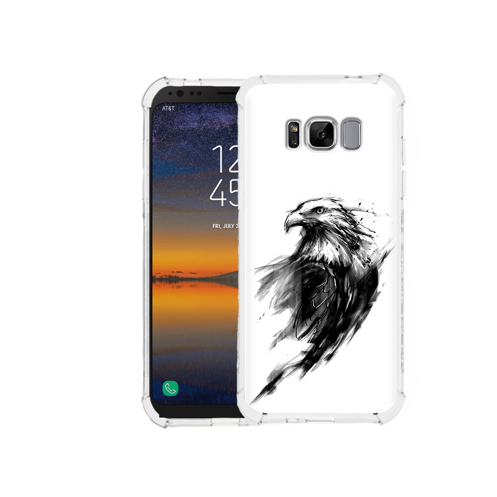 

Чехол MyPads Tocco для Samsung Galaxy S8 чб птица (PT107395.590.670), Прозрачный, Tocco