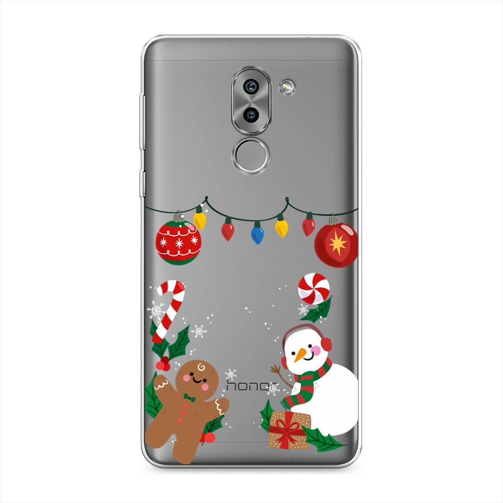 

Чехол на Honor 6X "Новогоднее настроение", Коричневый;красный;зеленый, 60750-5