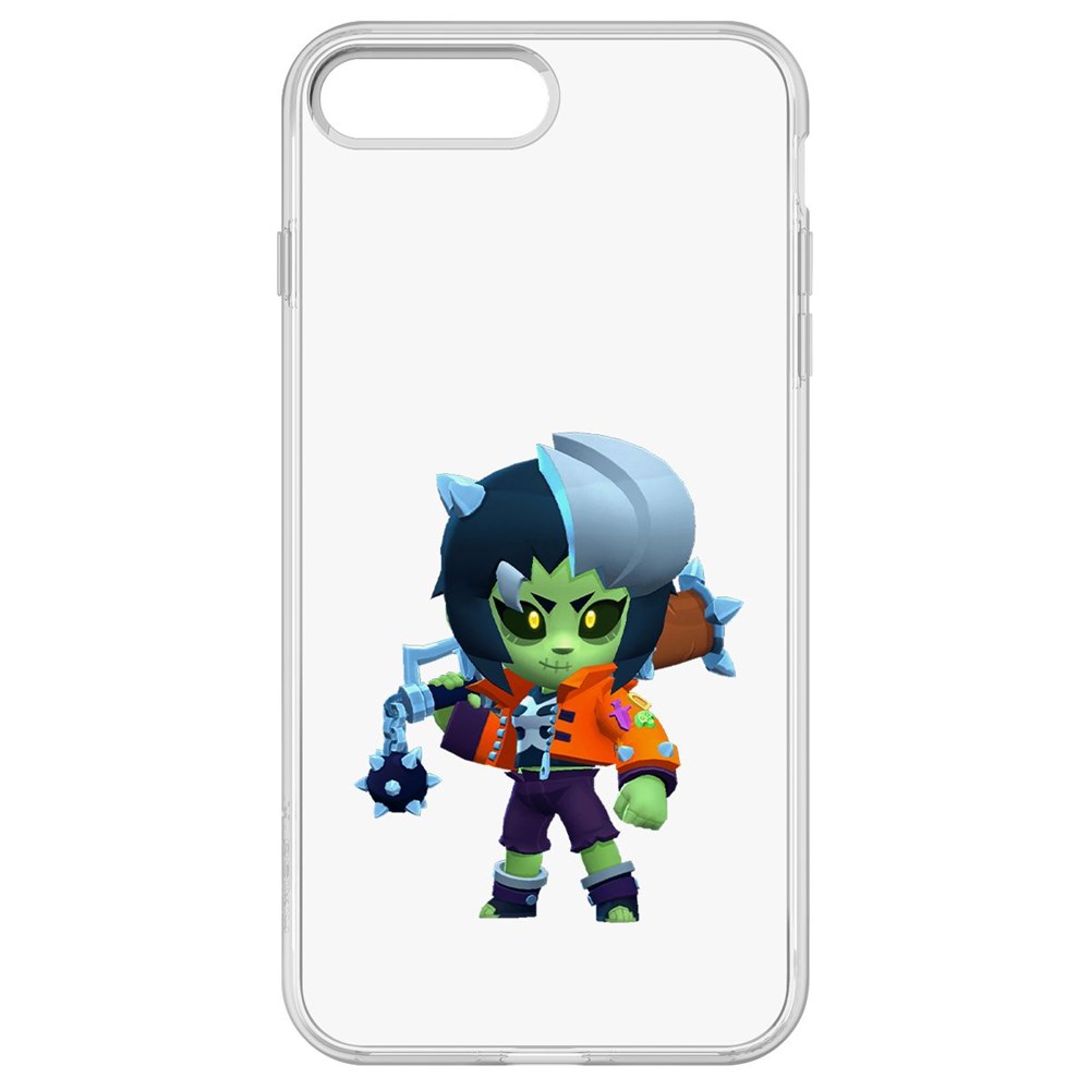 

Чехол-накладка Brawl Stars-ЗомБиби для iPhone 7 Plus, Прозрачный