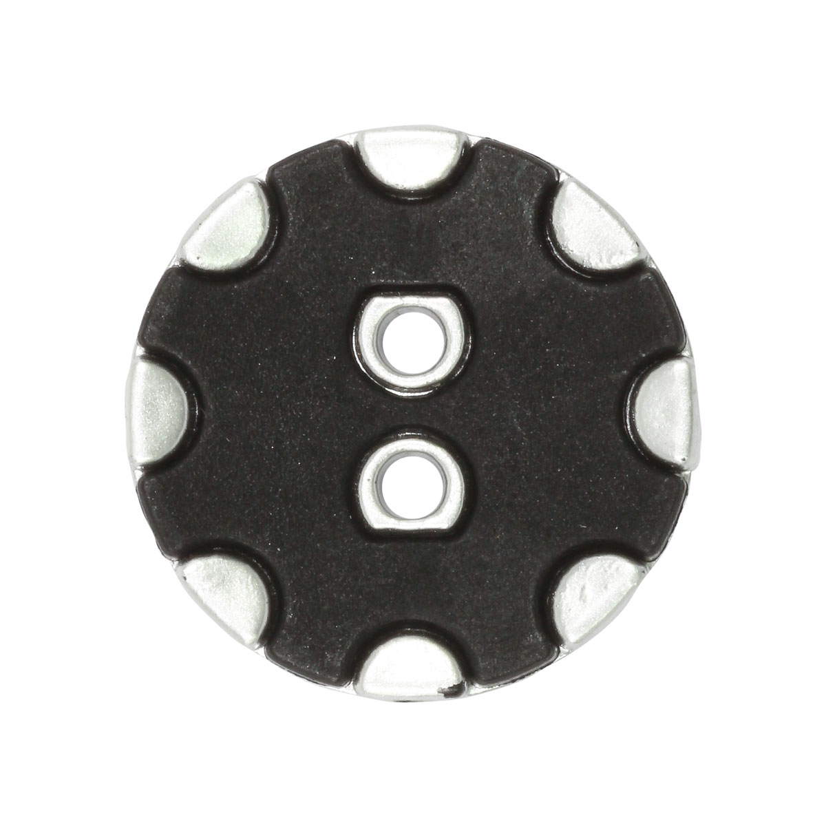 

Пуговицы АЙРИС, CTO 0533, 25 мм (чёрный, серебро), 10 шт