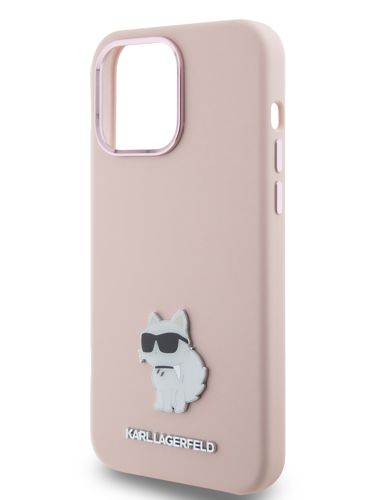 

Чехол Karl Lagerfeld для iPhone 15 Pro Max силиконовый с эффектом Soft touch, розовый