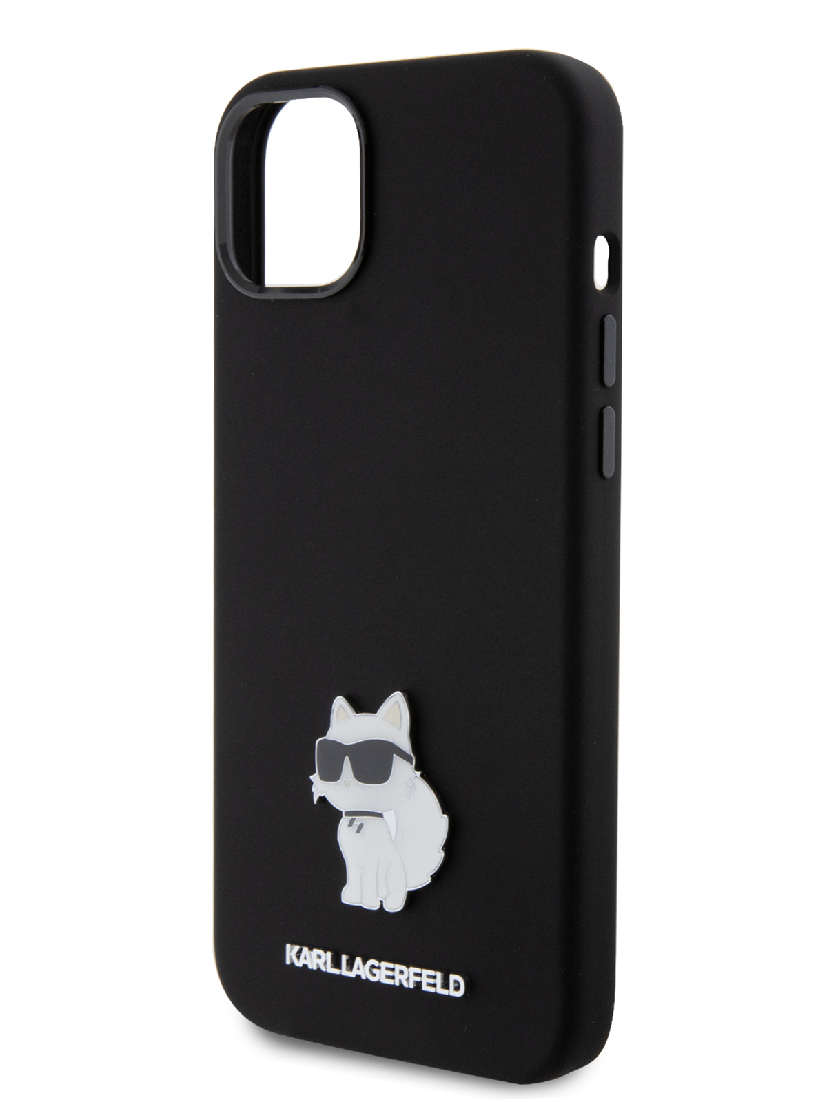 Чехол Karl Lagerfeld для iPhone 15 Plus с эффектом Soft touch NFT Choupette, черный