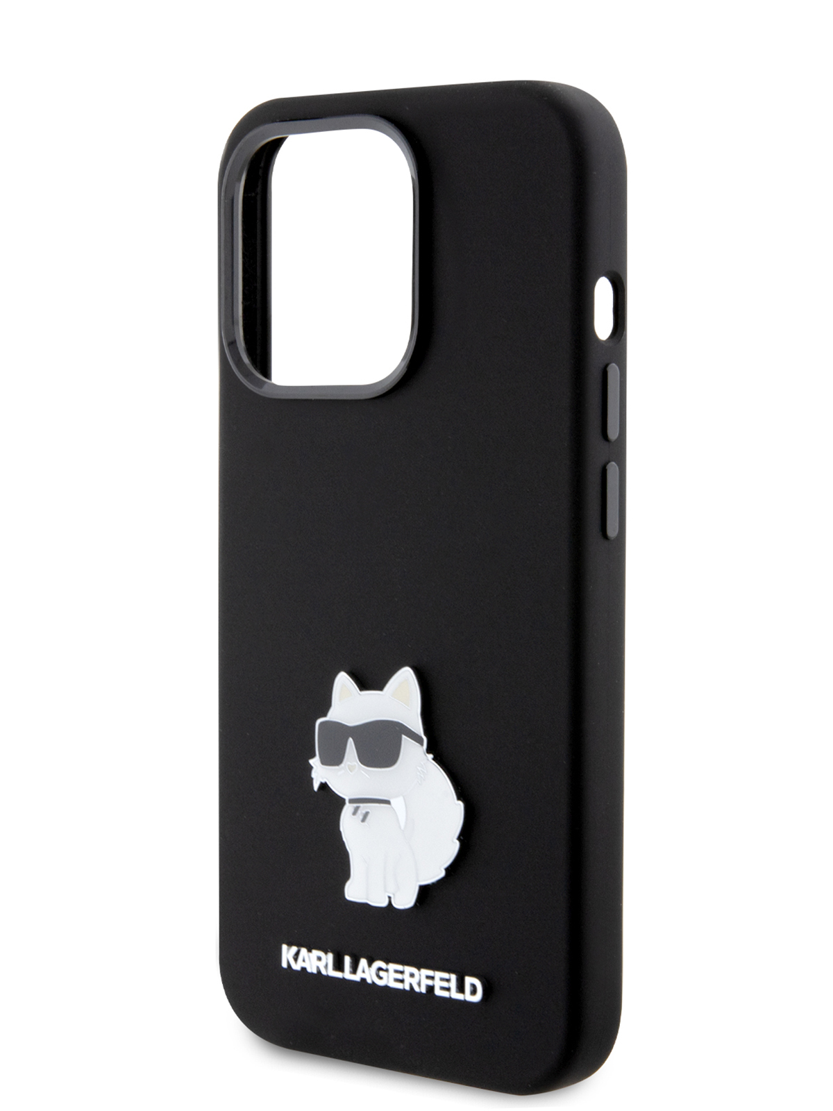 Чехол Karl Lagerfeld для iPhone 15 Pro с эффектом Soft touch NFT Choupette, черный