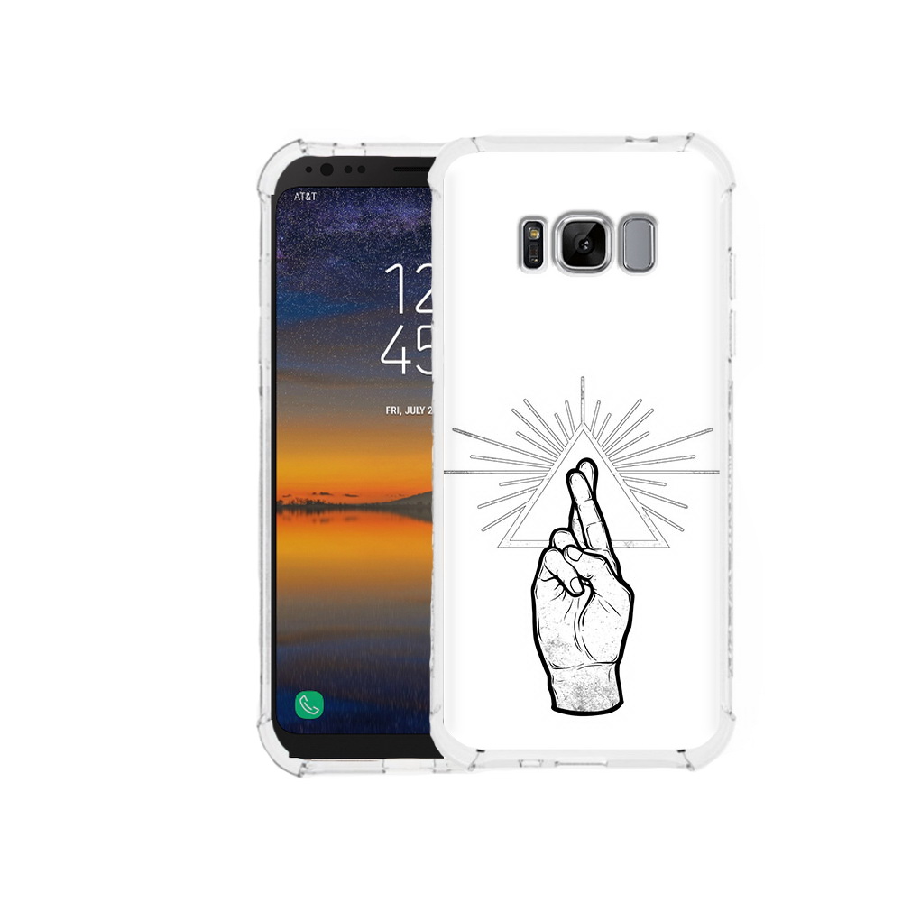 

Чехол MyPads Tocco для Samsung Galaxy S8 черно белая рука (PT107395.590.681), Прозрачный, Tocco
