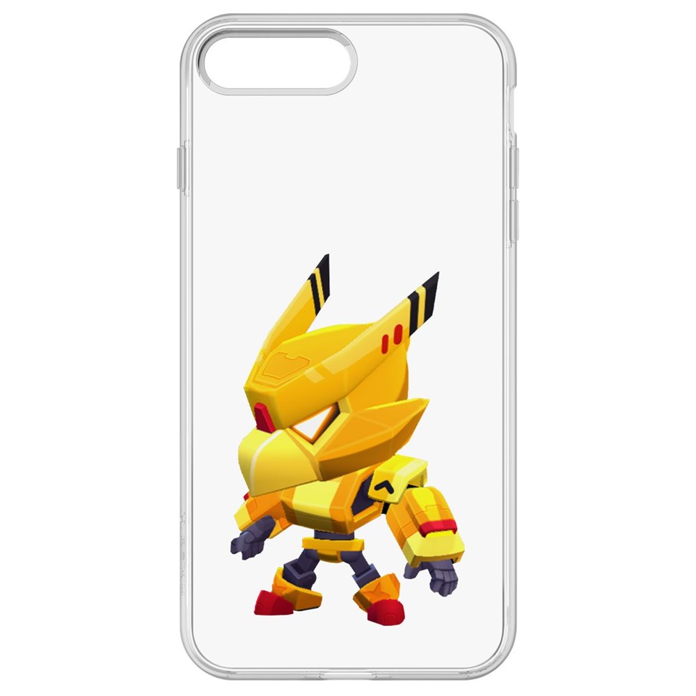 

Чехол-накладка Brawl Stars-Ворон Золотой Меха для iPhone 8 Plus, Прозрачный
