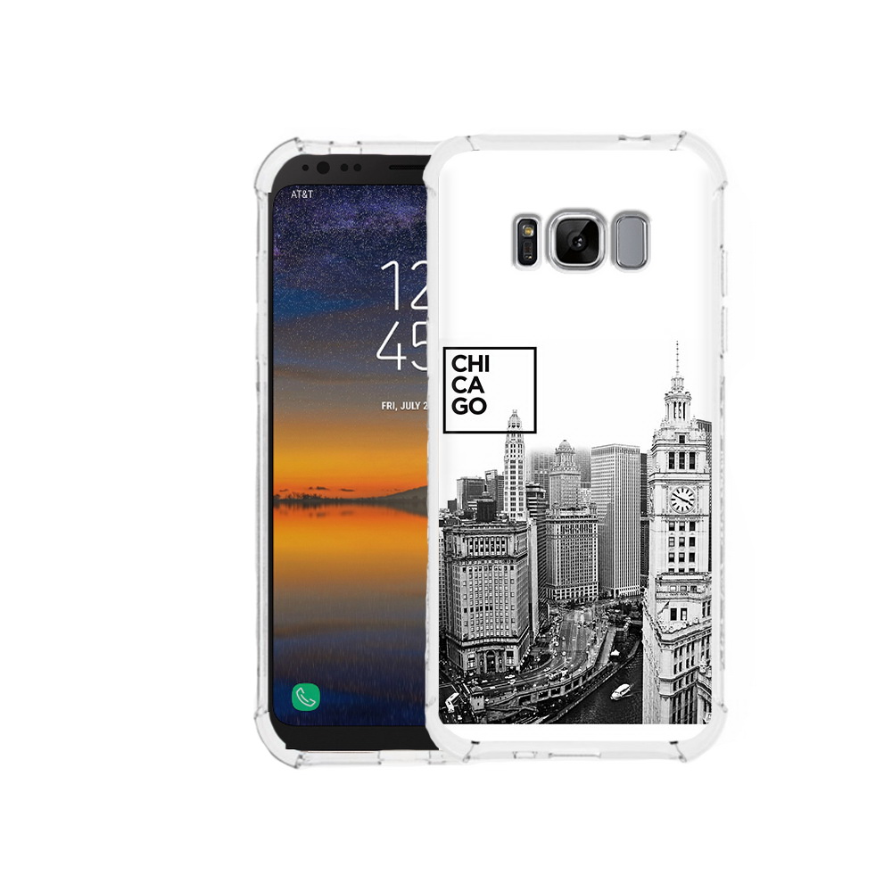 

Чехол MyPads Tocco для Samsung Galaxy S8 черно белый чикаго (PT107395.590.689), Прозрачный, Tocco