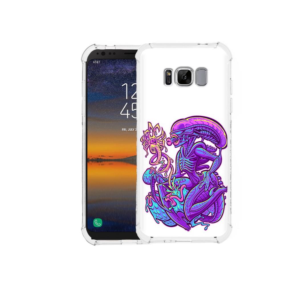 

Чехол MyPads Tocco для Samsung Galaxy S8 чужой фиолетовый цвет (PT107395.590.693), Прозрачный, Tocco