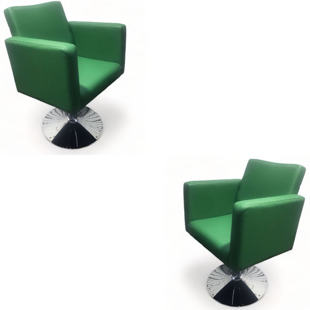 Парикмахерское кресло Мебель Бьюти Сири, Зеленый, 2 кресла