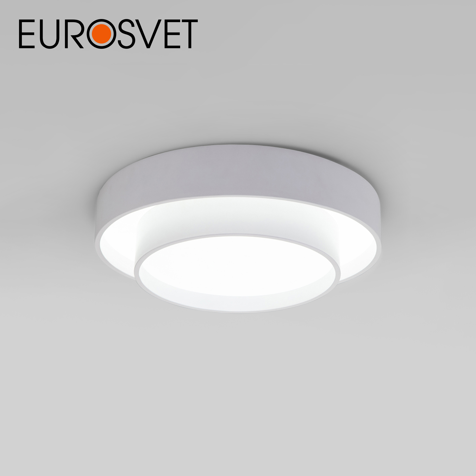 Потолочный светодиодный светильник с ПДУ Eurosvet Force 90330/2 белый