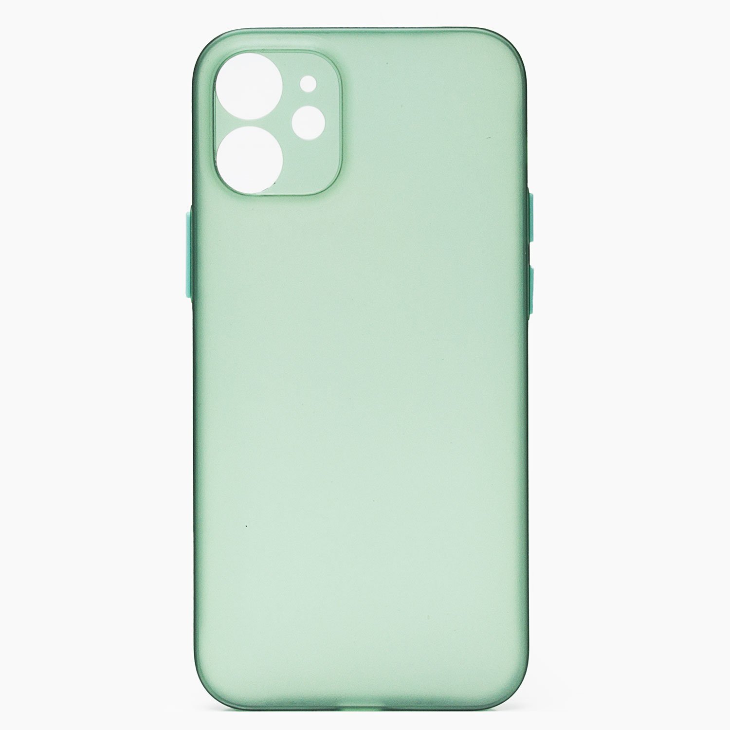 

Чехол iPhone 12 mini пластиковый матовый <прозрачно-зеленый>, iPhone 12 mini