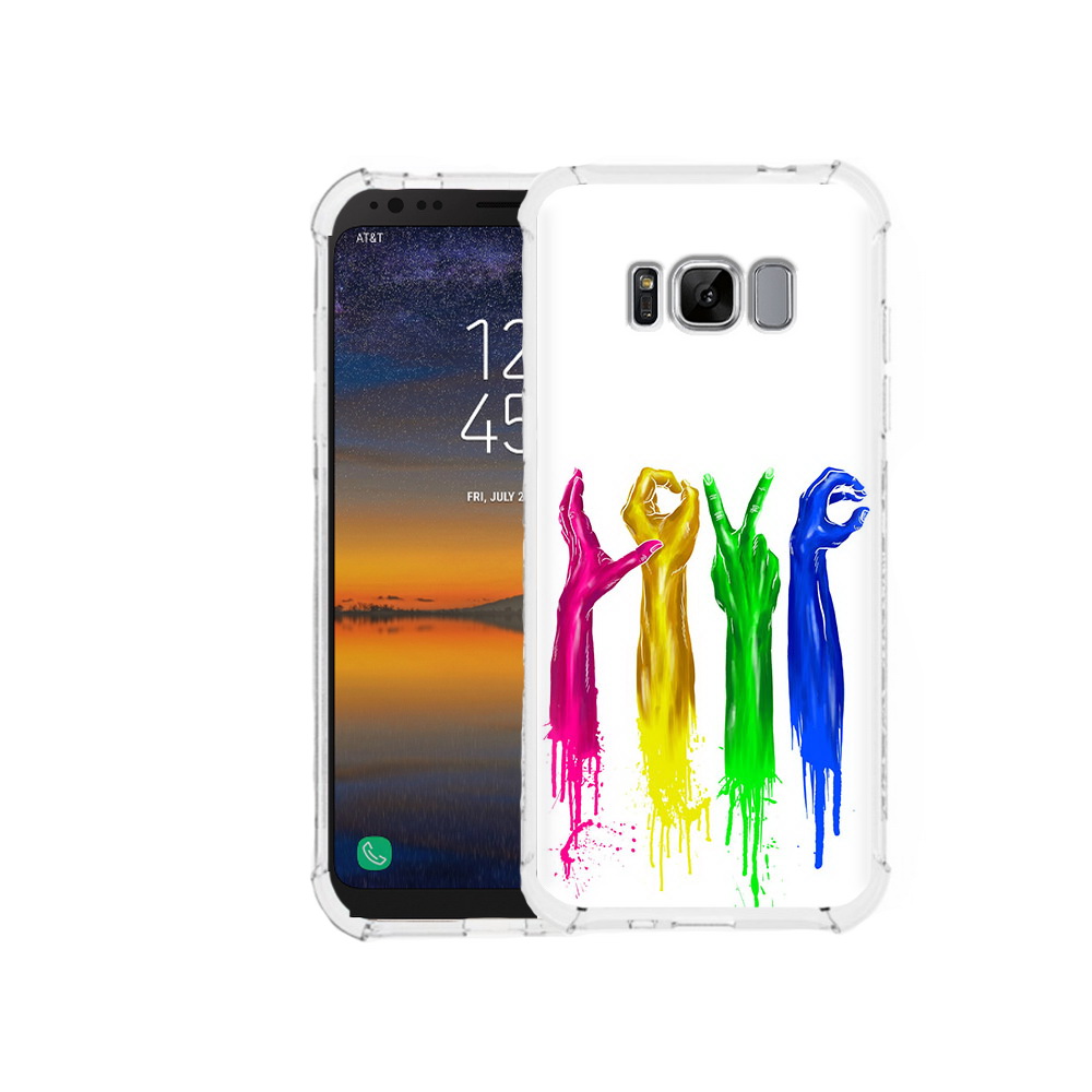 

Чехол MyPads Tocco для Samsung Galaxy S8 яркие руки love (PT107395.590.707), Прозрачный, Tocco