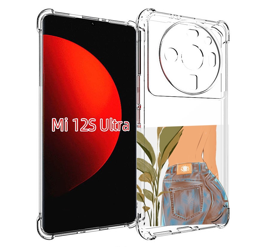 

Чехол MyPads девушка-в-джинсах для Xiaomi 12S Ultra, Прозрачный, Tocco