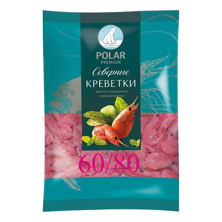 

Креветки Polar, замороженные, без заправки, BIO, 850 гр