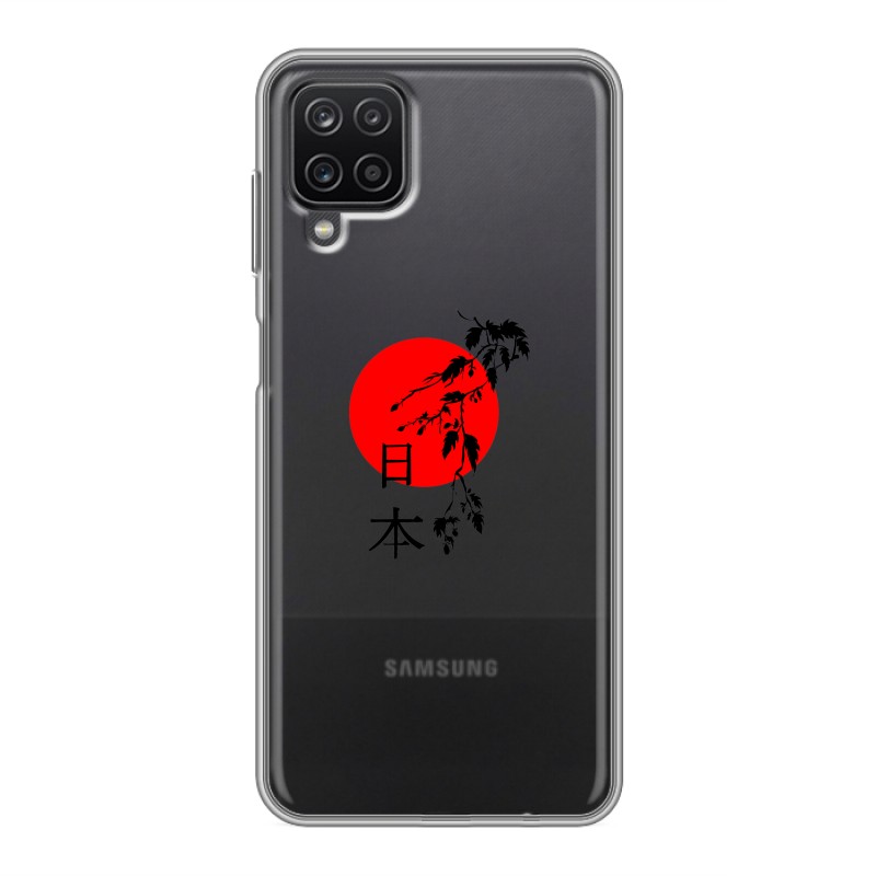 фото Силиконовый чехол для samsung galaxy a12 / samsung galaxy m12 прозрачные иероглифы 100gadgets