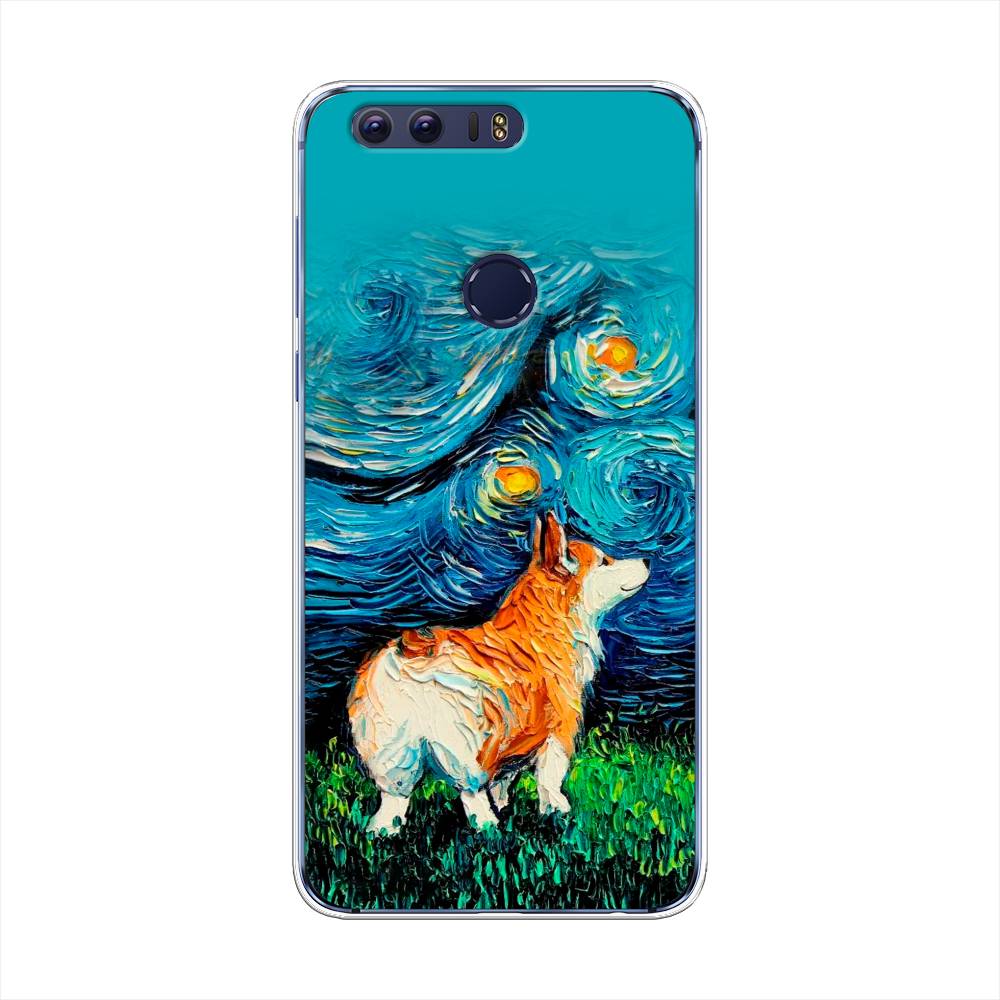 

Чехол на Honor 8 "Корги звёздная ночь", Коричневый;белый;зеленый, 60950-1