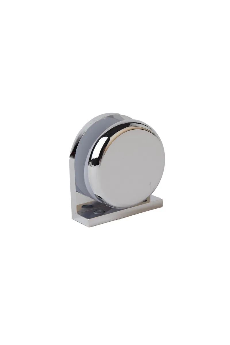 Коннектор стена-стекло круглый хром, 8-5-1-1