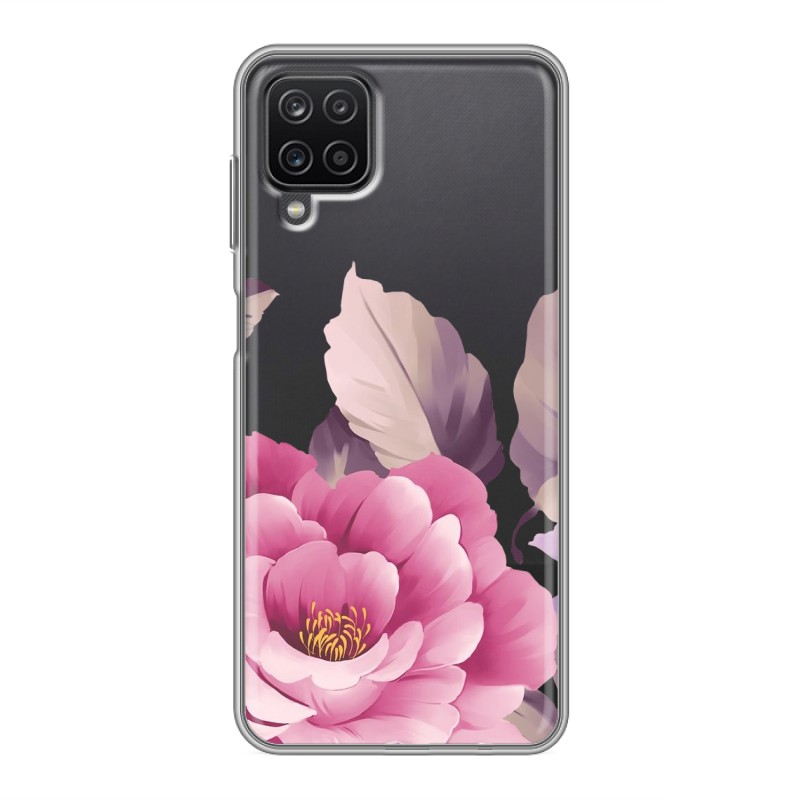 фото Силиконовый чехол для samsung galaxy a12 / samsung galaxy m12 нежные цветы 100gadgets