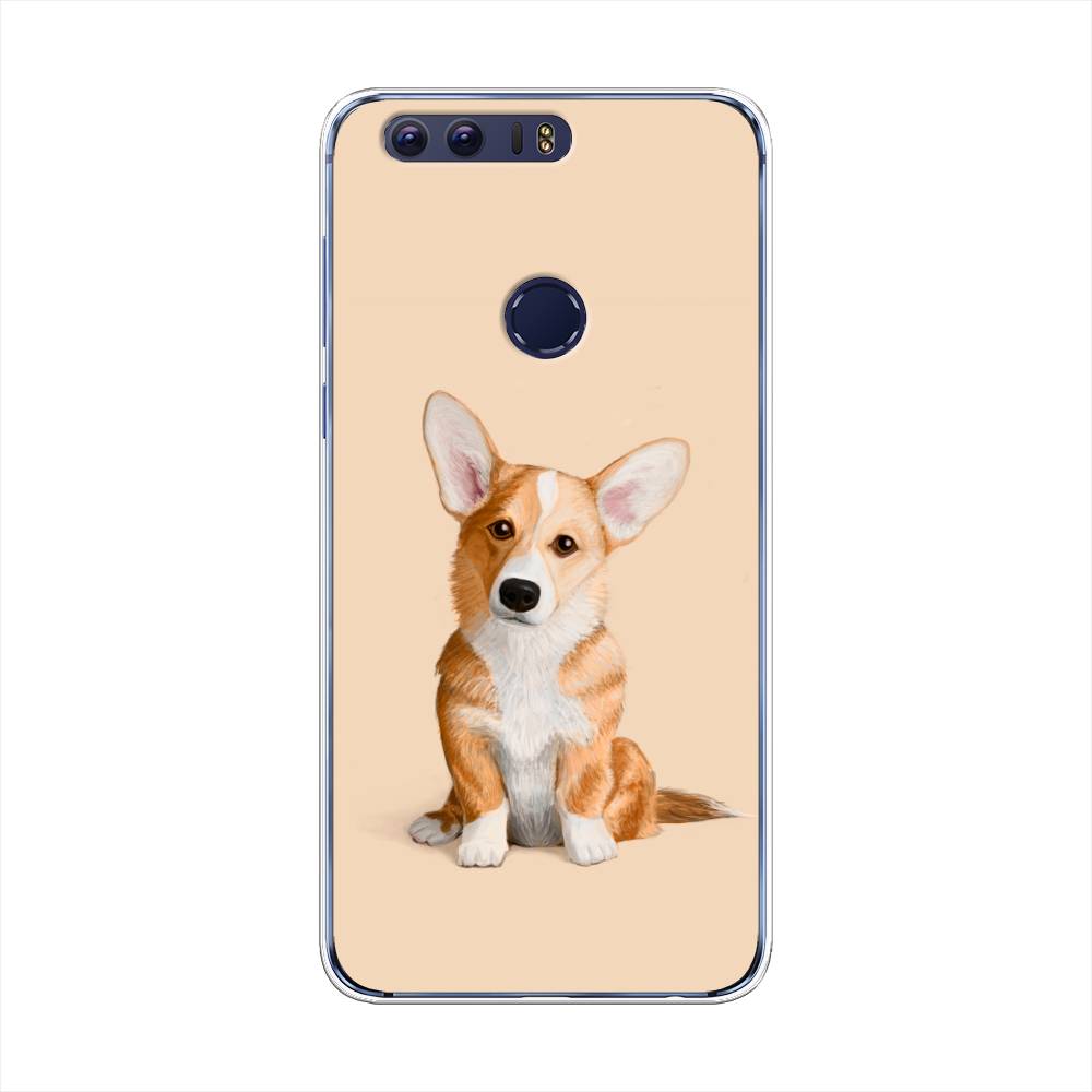 

Чехол на Honor 8 "Грустный Корги", Коричневый;бежевый, 60950-1