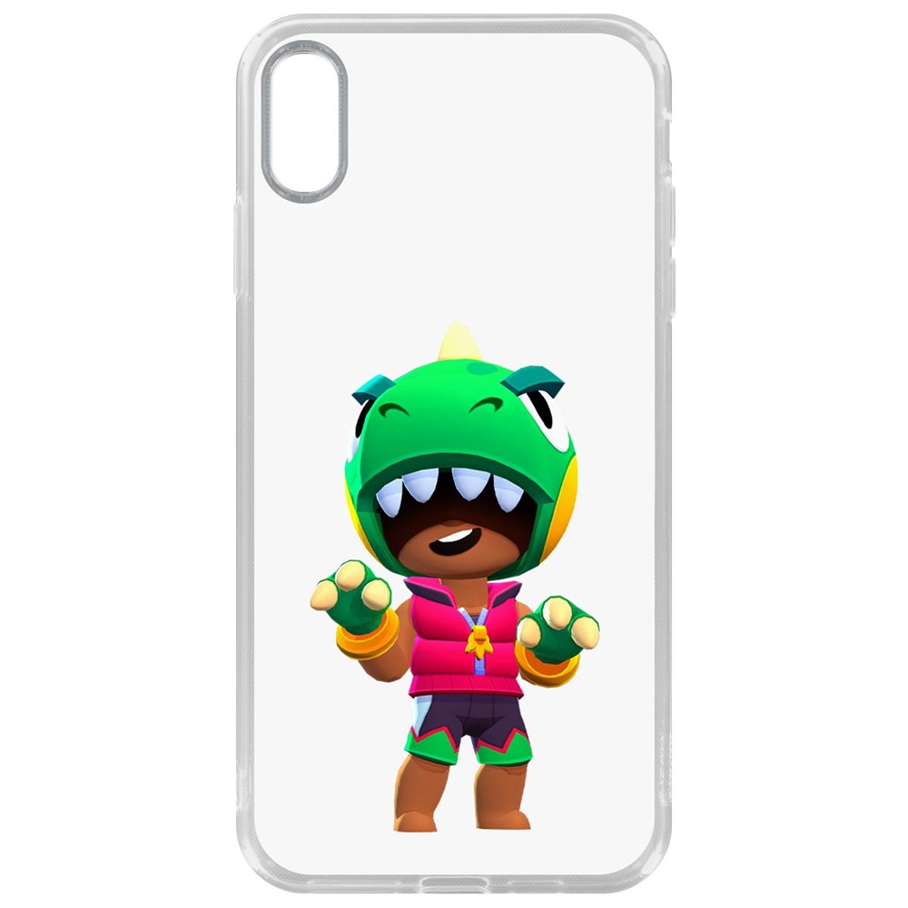 

Чехол-накладка Brawl Stars-Дино Леон для iPhone XS Max, Прозрачный