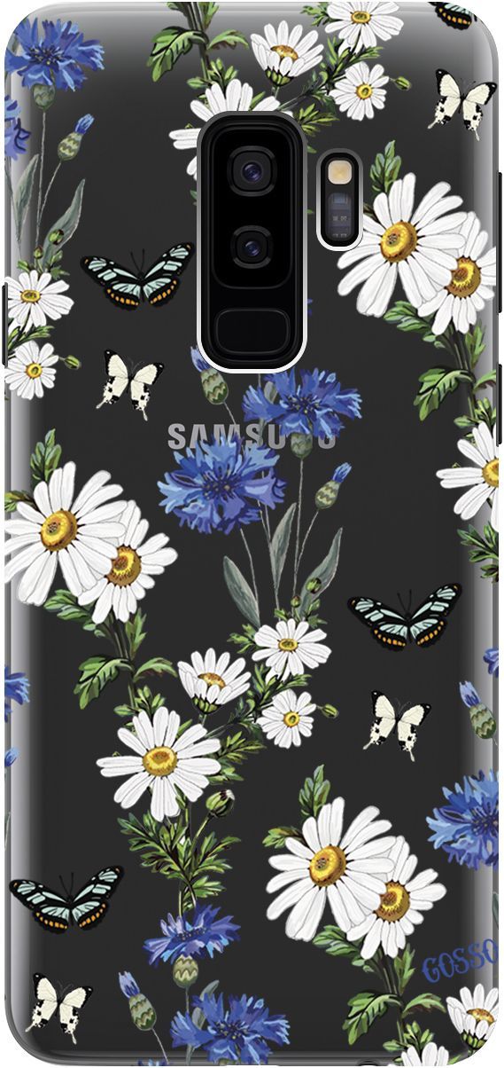 

Чехол на Samsung Galaxy S9+ с принтом "Hello, Camomiles" прозрачный, Прозрачный;голубой, 1803