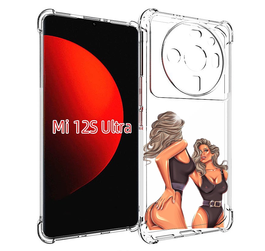 Чехол MyPads девушка-в-купальнике-черном женский для Xiaomi 12S Ultra