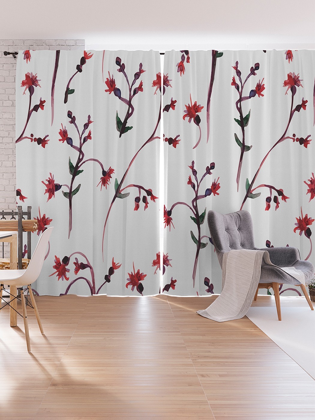 

Шторы под лён JoyArty "Поляна чертополоха", серия Oxford DeLux, 340х265 см, Поляна чертополоха