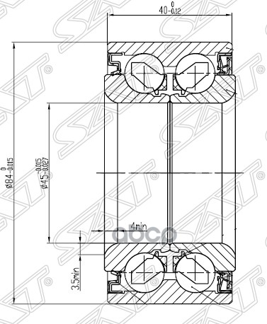 

Подшипник Перед Ступицы Honda Accord/Stream/Stepwgn/Smx/Avancier/Odyssey/Cr-V98- Sat арт.