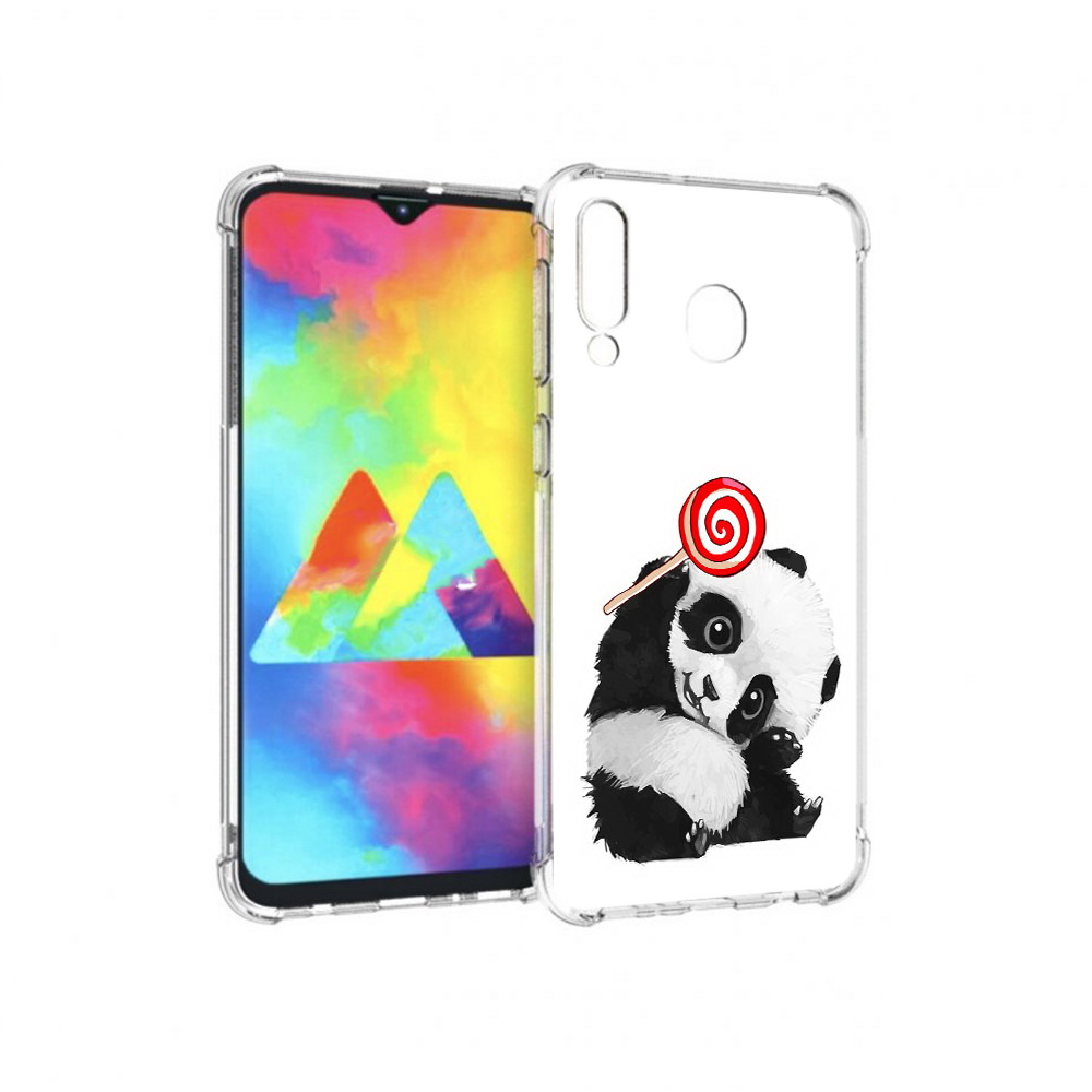 

Чехол MyPads Tocco для Samsung Galaxy M30 панда с леденцом (PT138437.525.534), Прозрачный, Tocco