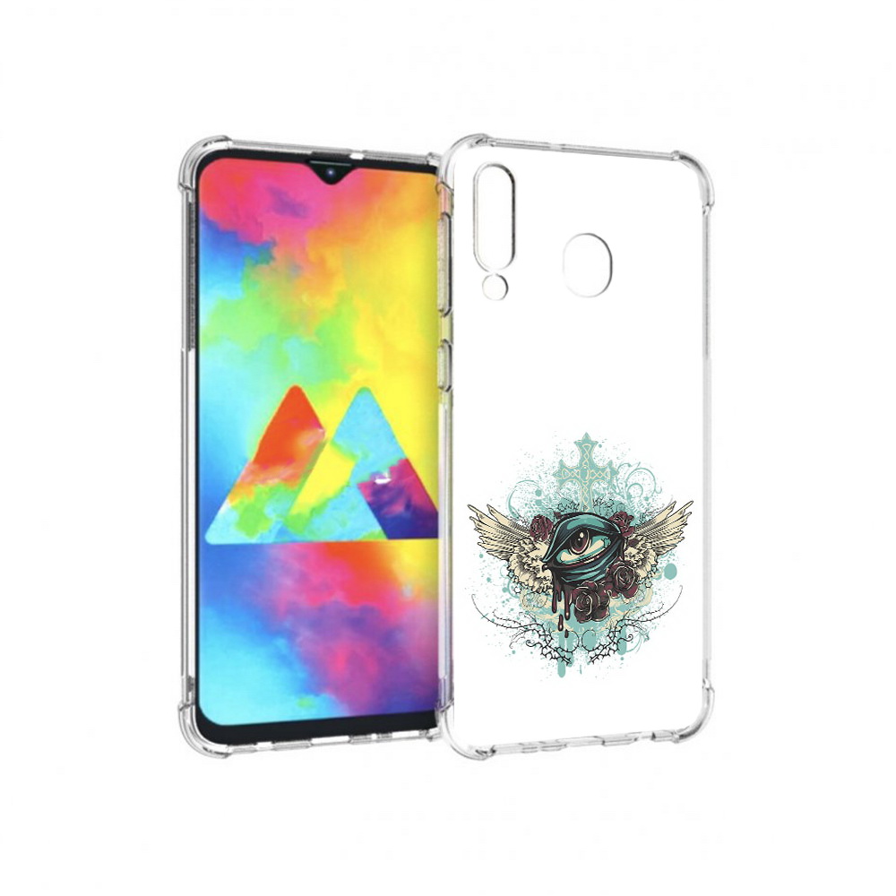 

Чехол MyPads Tocco для Samsung Galaxy M30 плачущий глаз с крыльями (PT138437.525.544), Прозрачный, Tocco