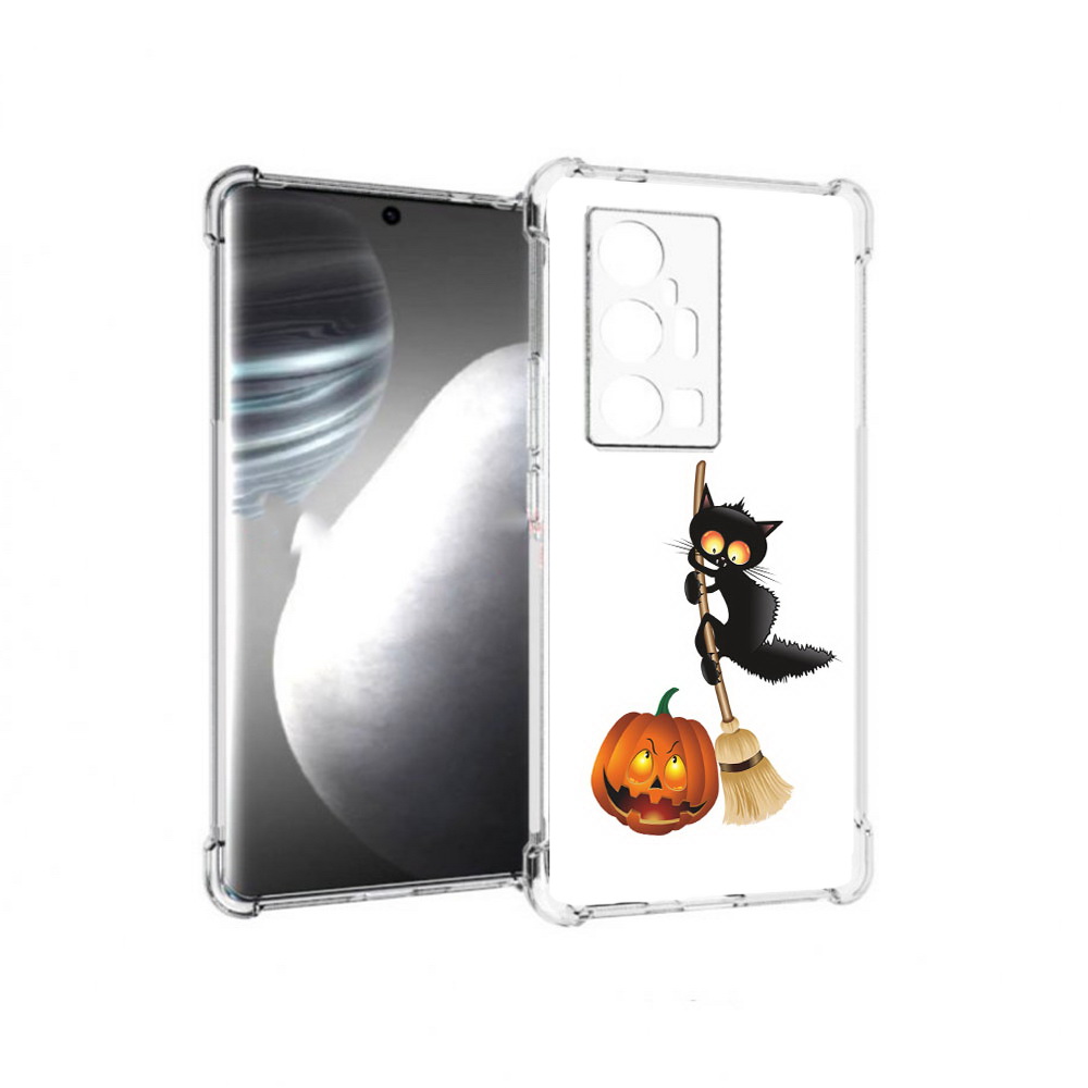 

Чехол MyPads Tocco для Vivo X7 Pro хэлуинский котик (PT227071.403.667), Прозрачный, Tocco