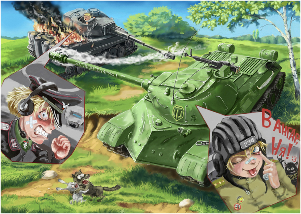 

Картина на холсте с подрамником ХитАрт World of tanks 60x42 см, 1165