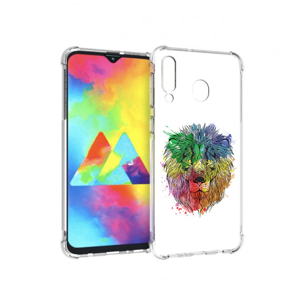

Чехол MyPads Tocco для Samsung Galaxy M30 разноцветный гордый лев (PT138437.525.573), Прозрачный, Tocco