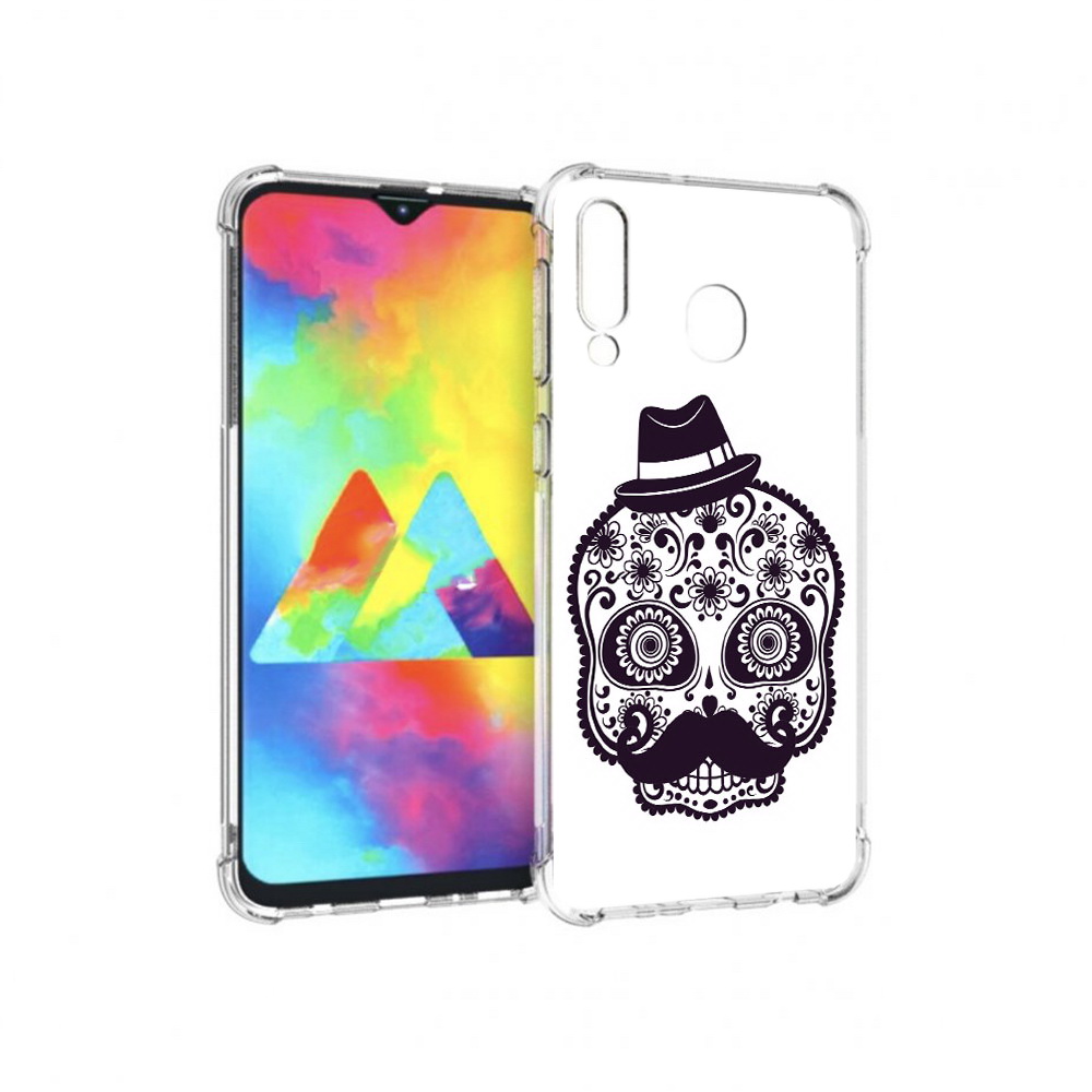 

Чехол MyPads Tocco для Samsung Galaxy M30 разрисованный скелет (PT138437.525.575), Прозрачный, Tocco