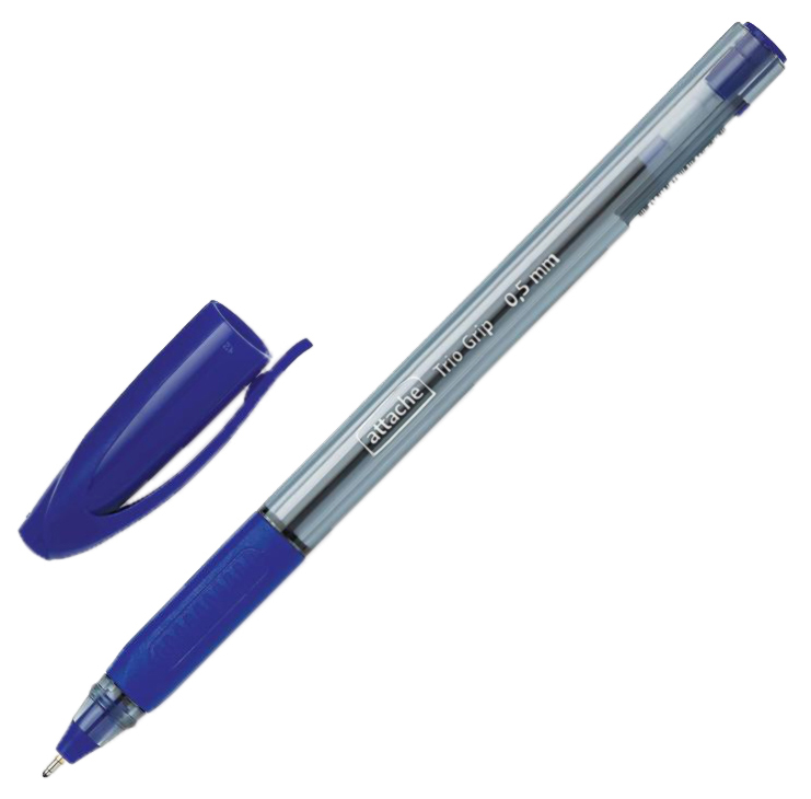

Ручка шариковая Attache Glide Trio Grip, маслян, син. стерж