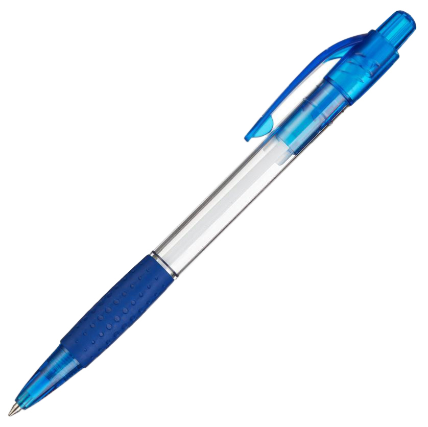 Ручка шариковая Attache Happy, прозрачн. корп, цвет чернил-синий 12шт/уп