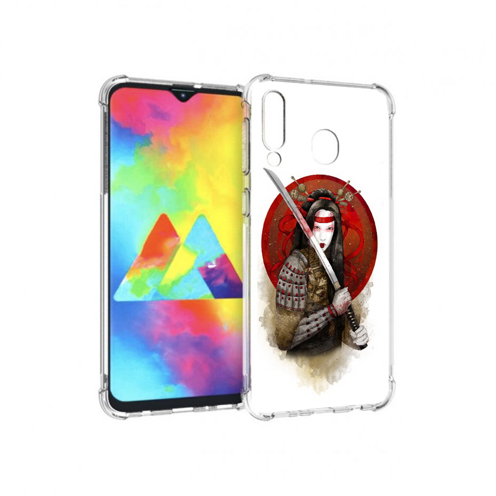 

Чехол MyPads Tocco для Samsung Galaxy M30 рисованная девушка с катаной (PT138437.525.580), Прозрачный, Tocco