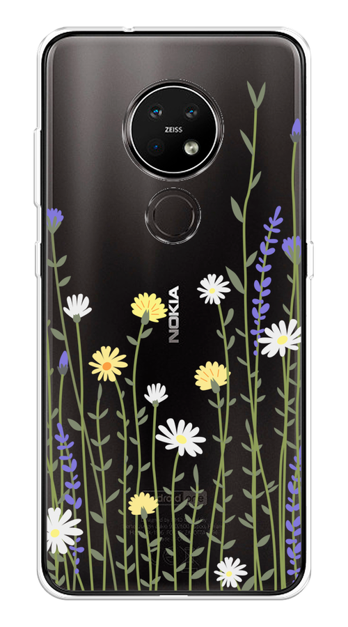 

Чехол на Nokia 6.2/7.2 "Ромашка и лаванда", Зеленый;желтый;прозрачный, 123050-1